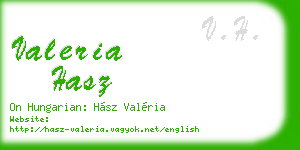 valeria hasz business card